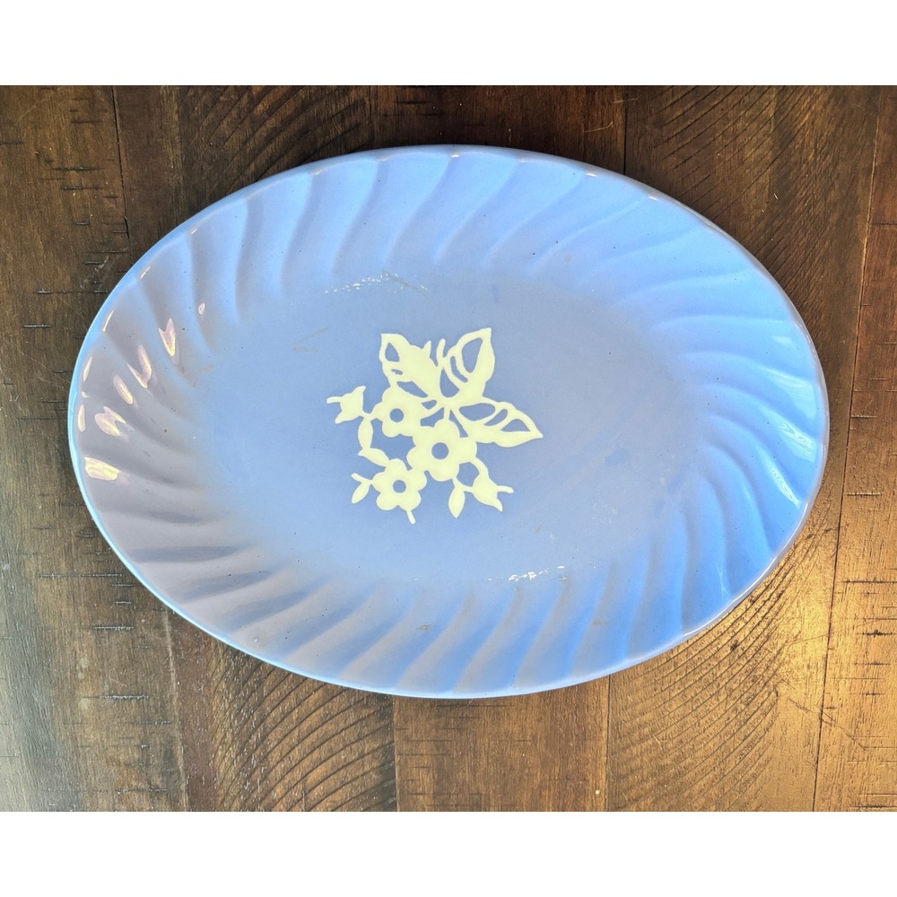Vintage Harker Pottery USA Platter Serving‎ Dish 13 1/2 x 10 Cameoware *1